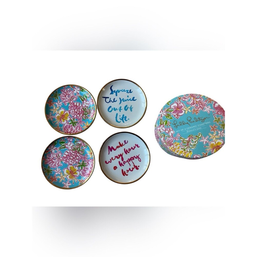 Lilly Pulitzer Set of 4 Ceramic Coasters